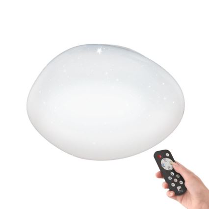 Eglo 98228 - LED prigušiva plafonska svetiljka SILERAS-A LED/36W/230V, prečnik 60 cm + daljinski upravljač