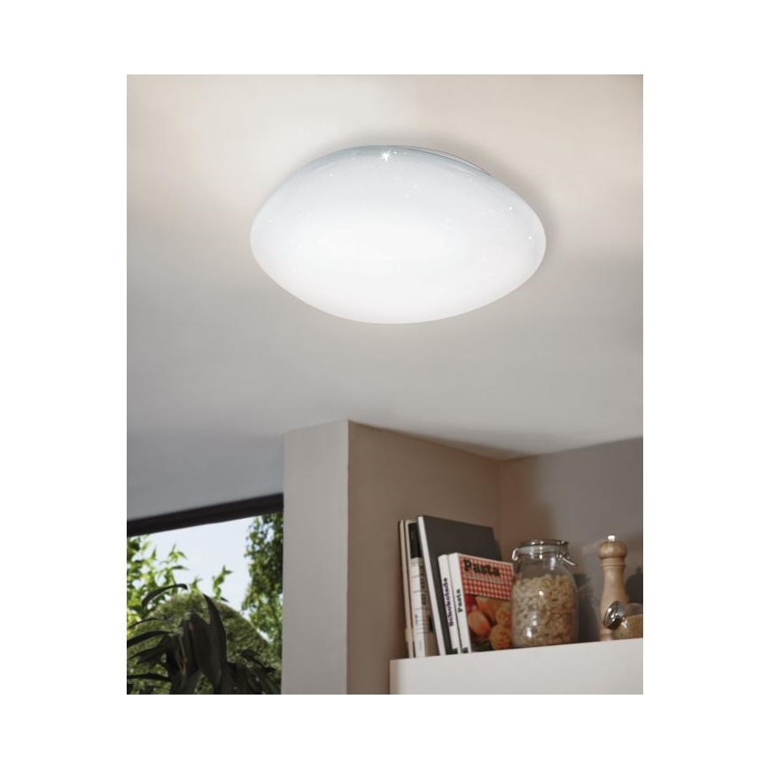 Eglo 98228 - LED prigušiva plafonska svetiljka SILERAS-A LED/36W/230V, prečnik 60 cm + daljinski upravljač