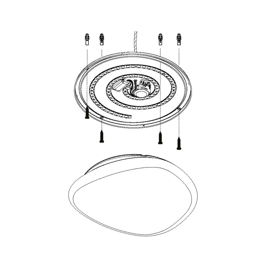 Eglo 98228 - LED prigušiva plafonska svetiljka SILERAS-A LED/36W/230V, prečnik 60 cm + daljinski upravljač