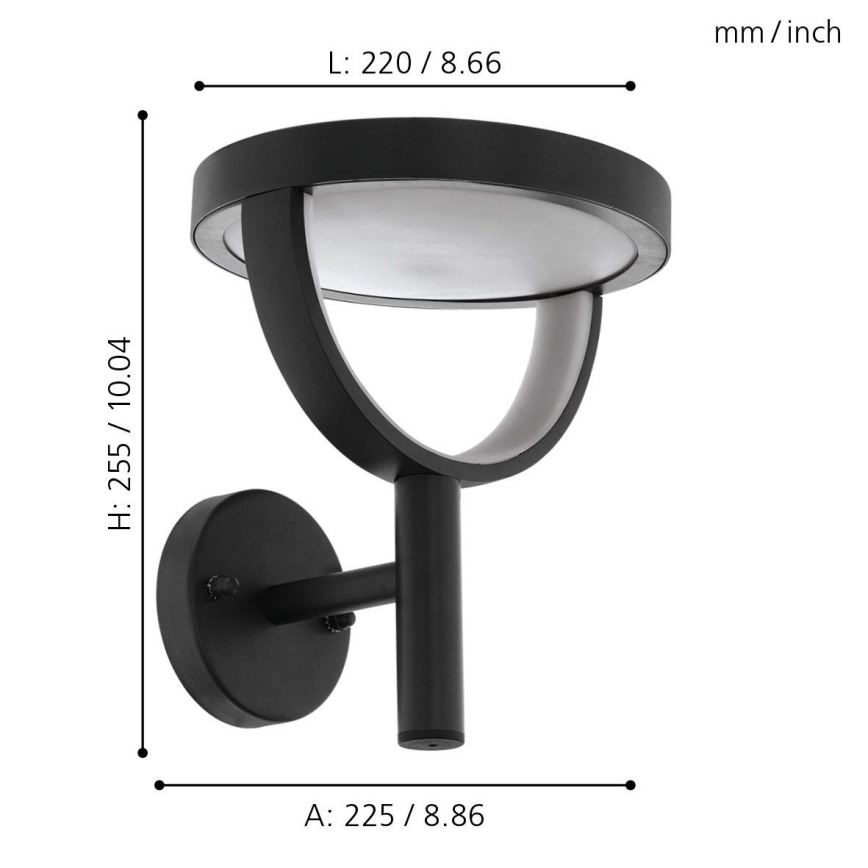 Eglo 98234 - LED spoljašnje zidno svetlo FRANCARI-C LED/15W/230V IP44