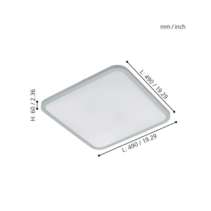 Eglo 98258 - LED prigušiva stropna svetiljka COGOLETO LED/30W/230V + daljinski upravljač