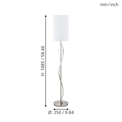 Eglo - LED stojeća lampa 1xE27/60W/230V + LED/11,8W