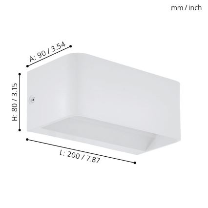 Eglo - LED zidno svetlo LED/10W/230V