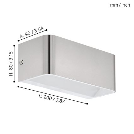 Eglo - LED zidno svetlo LED/10W/230V