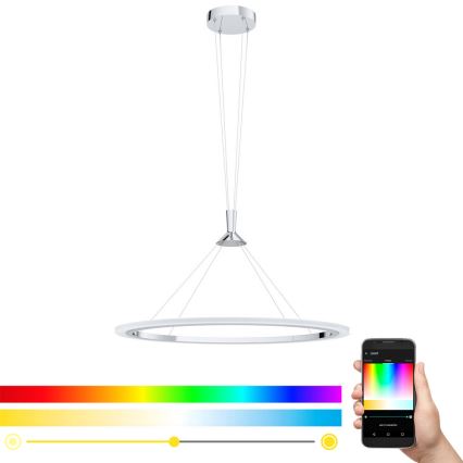 Eglo 98427 - LED RGB prigušiva luster na sajli HORNITOS-C LED/37W/230V + daljinski upravljač