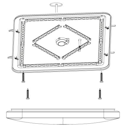 Eglo - LED plafonsko svetlo LED/49,5W/230V