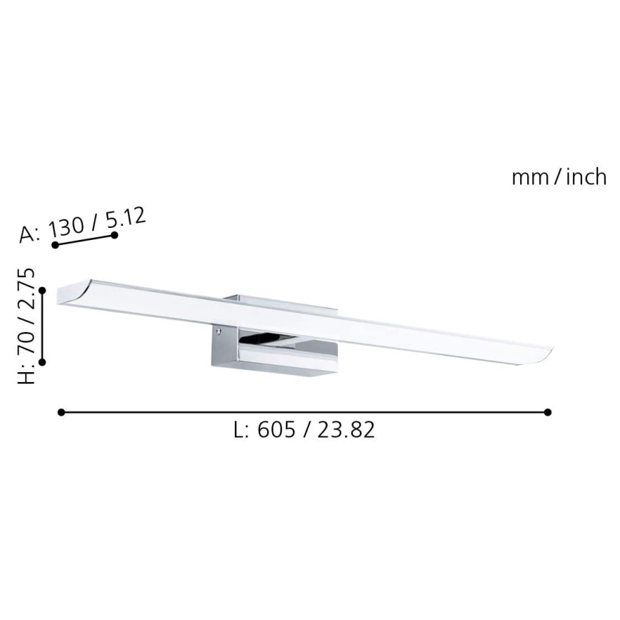 Eglo 98451 - LED RGB prigušiva lampa za kupatilo TABIANO-C LED/15,6W/230V IP44 + daljinski upravljač