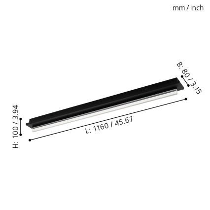 Eglo 98494 - LED plafonska svetiljka SPADAFORA LED/25W/230V