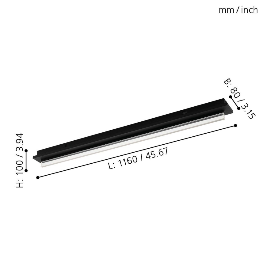 Eglo 98494 - LED plafonska svetiljka SPADAFORA LED/25W/230V