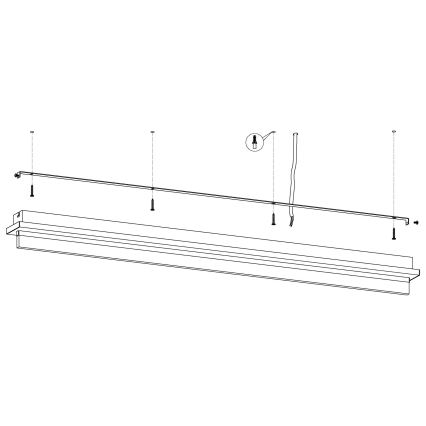 Eglo 98494 - LED plafonska svetiljka SPADAFORA LED/25W/230V