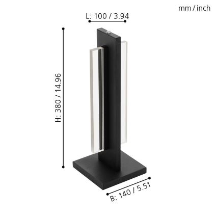 Eglo - LED prigušiva stona lampa LED/15W/230V
