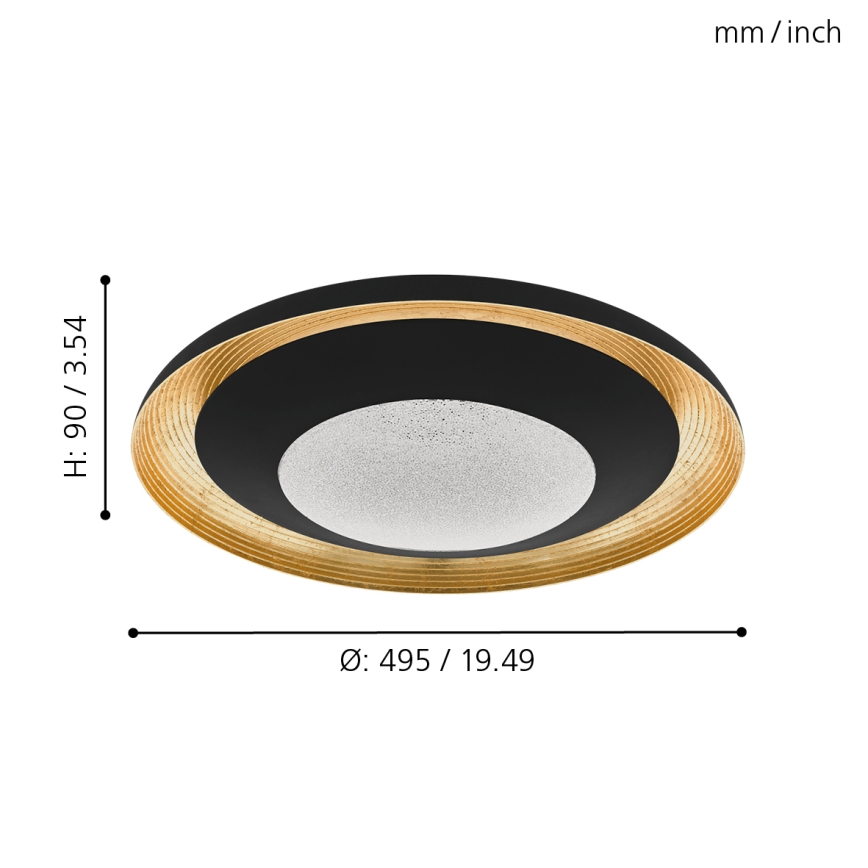 Eglo - LED prigušiva plafonsko svetlo LED/24,5W/230V + daljinski upravljač