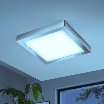Eglo - LED RGBW prigušiva stropna svetiljka FUEVA-C LED/21W/230V Bluetooth IP44 30x30 cm