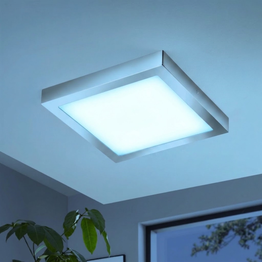 Eglo - LED RGBW prigušiva stropna svetiljka FUEVA-C LED/21W/230V Bluetooth IP44 30x30 cm