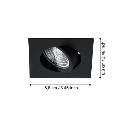 Eglo - LED prigušiva ugradna stropna svetiljka LED/6W/230V