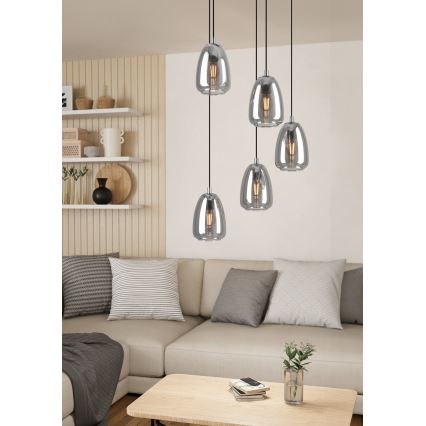 Eglo - Luster na sajli 5xE27/40W/230V