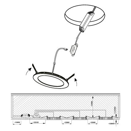 Eglo - Komplet 3x LED kupatilsko ugradno svetlo FUEVA LED/2,8W/230V IP44 sjajni hrom prečnik 8,5 cm