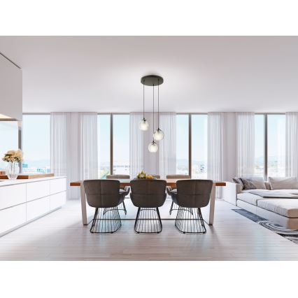 Eglo 98653 - Luster na sajli ARISCANI 3xE27/40W/230V