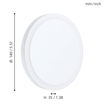 Eglo - LED plafonsko svetlo LED/5,4W/230V