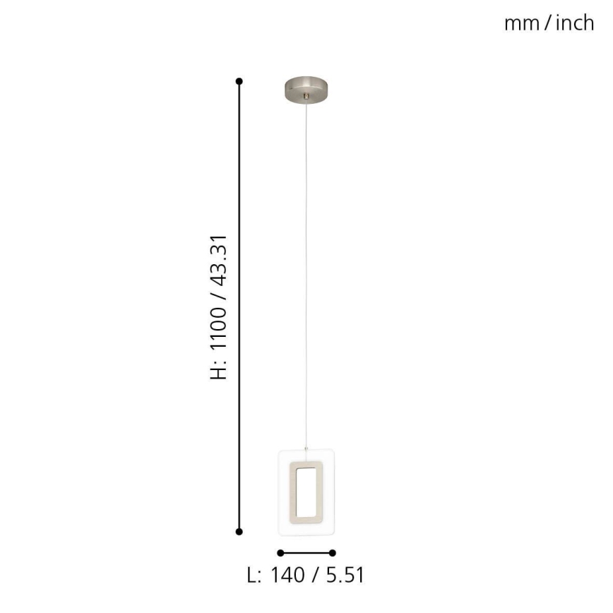 Eglo 98678 - LED luster na sajli ENALURI LED/5,4W/230V