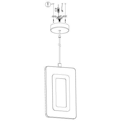 Eglo 98678 - LED luster na sajli ENALURI LED/5,4W/230V