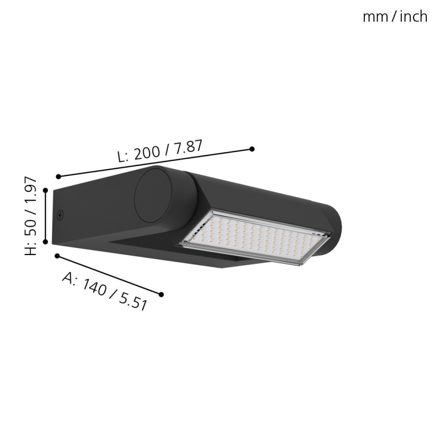 Eglo - LED spoljna zidna lampa LED/4,8W/230V IP44