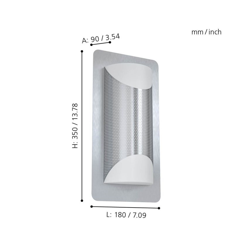 Eglo 98716 - Spoljna zidna lampa CISTIERNA 1 2xE27/10W/230V IP44