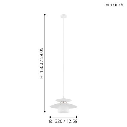 Eglo - Luster na sajli 1xE27/40W/230V