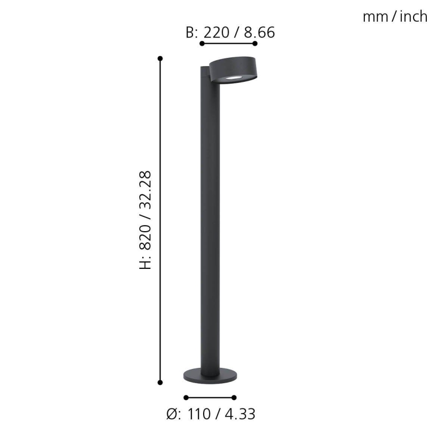 Eglo - spoljna LED lampa 6W/230V IP44