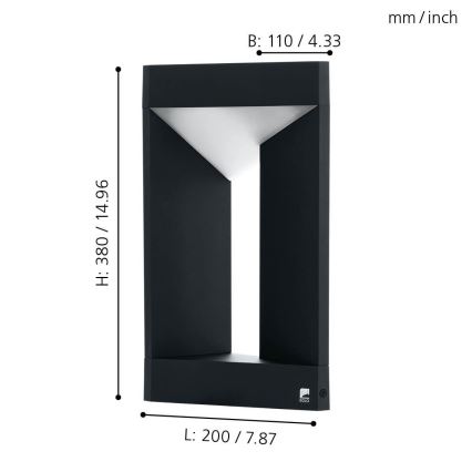 Eglo 98749 - LED spoljašnja lampa NEMBRO LED/10W/230V IP54