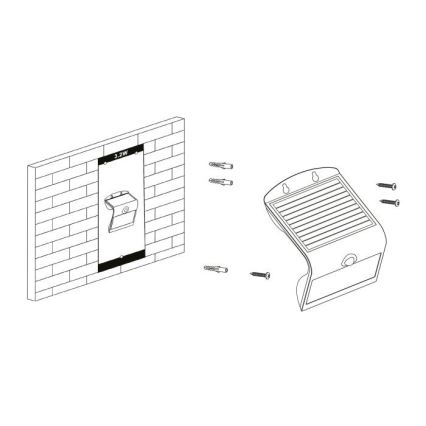 Eglo - LED solarno svetlo sa senzorom LED/3,2W/3,7V 2000 mAh IP54