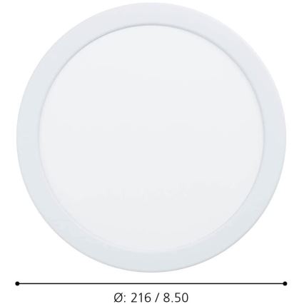 Eglo - LED prigušiva kupatilska ugradna svetiljka LED/16,5W/230V IP44 ZigBee prečnik 21,6 cm
