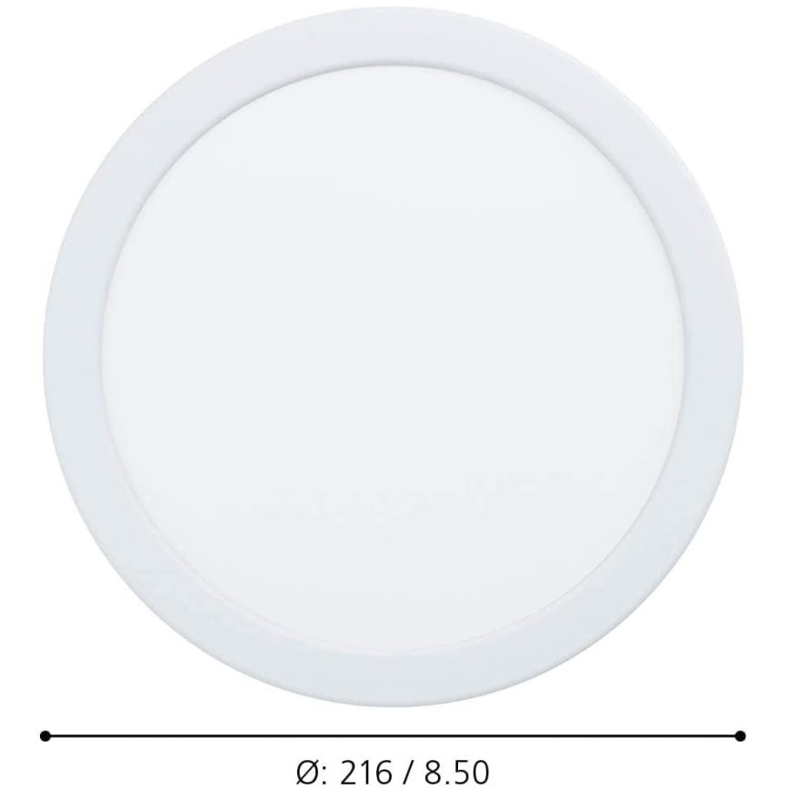 Eglo - LED prigušiva kupatilska ugradna svetiljka LED/16,5W/230V IP44 ZigBee prečnik 21,6 cm