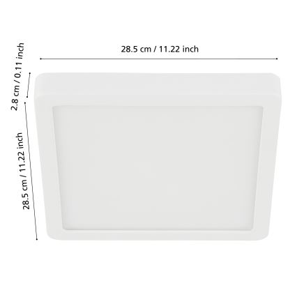 Eglo - LED prigušiva plafonska svetiljka za kupatilo LED/19,5W/230V 2700-6500K IP44 ZigBee 28,5x28,5 cm