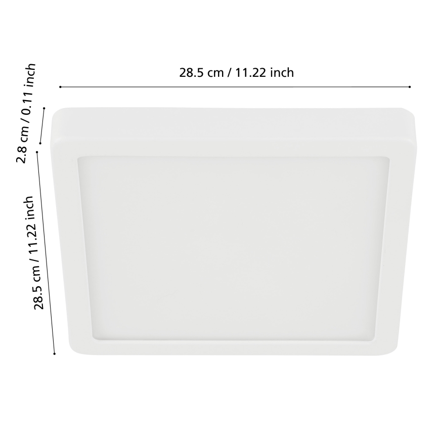 Eglo - LED prigušiva plafonska svetiljka za kupatilo LED/19,5W/230V 2700-6500K IP44 ZigBee 28,5x28,5 cm