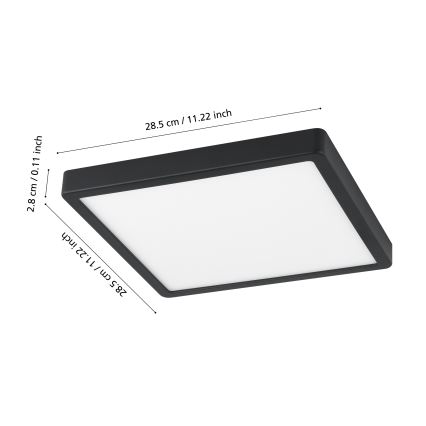 Eglo - prigušiva LED kupatilska svetiljka LED/19,5W/230V IP44 ZigBee 28,5x28,5 cm