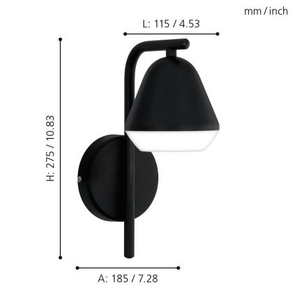 Eglo 99034 - LED zidno svetlo PALBIETA 1xGU10/3W/230V