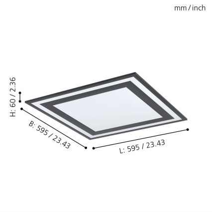 Eglo - LED stropno svetlo LED/36W/230V