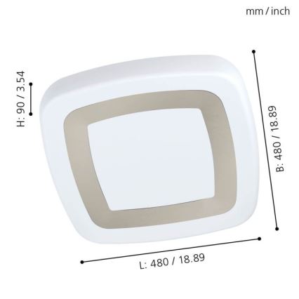 Eglo - LED plafonsko svetlo LED/22W/230V
