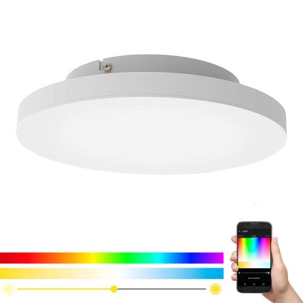 Eglo - LED RGB prigušiva plafonska svetiljka TURCONA-C LED/15W/230V + daljinski upravljač