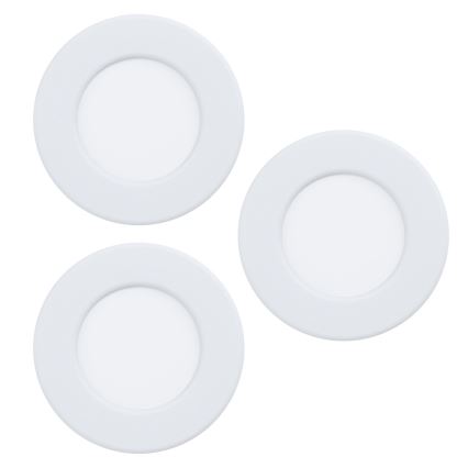 Eglo - SET 3x LED ugradnih plafonskih svetiljki FUEVA 5 LED/2,7W/230V prečnik 8,6 cm
