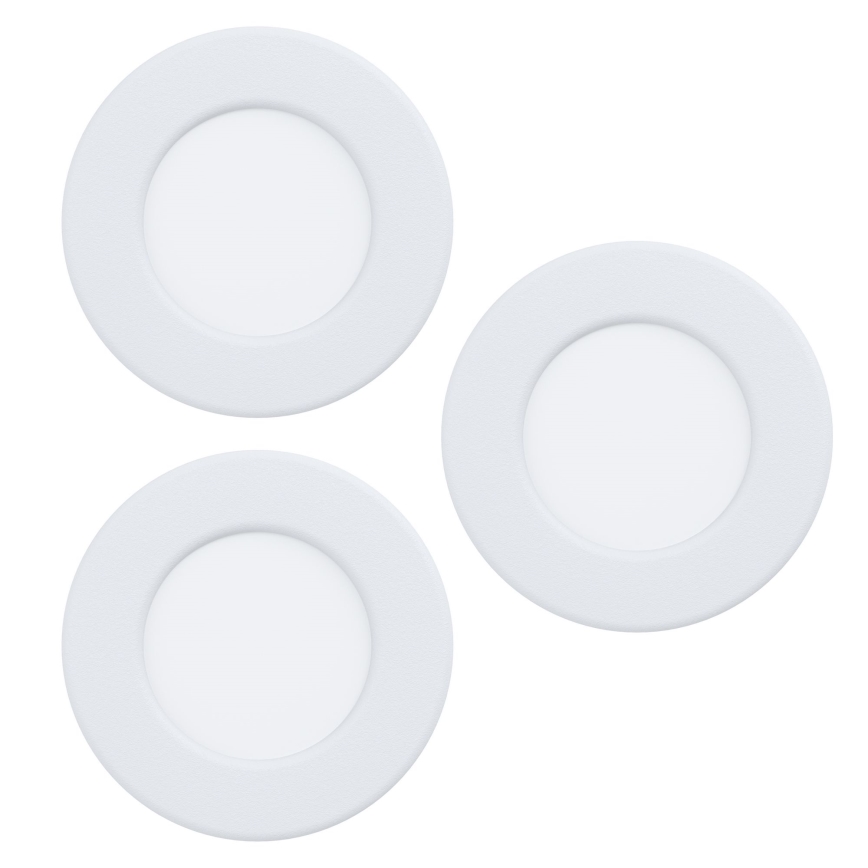 Eglo - SET 3x LED ugradnih plafonskih svetiljki FUEVA 5 LED/2,7W/230V prečnik 8,6 cm