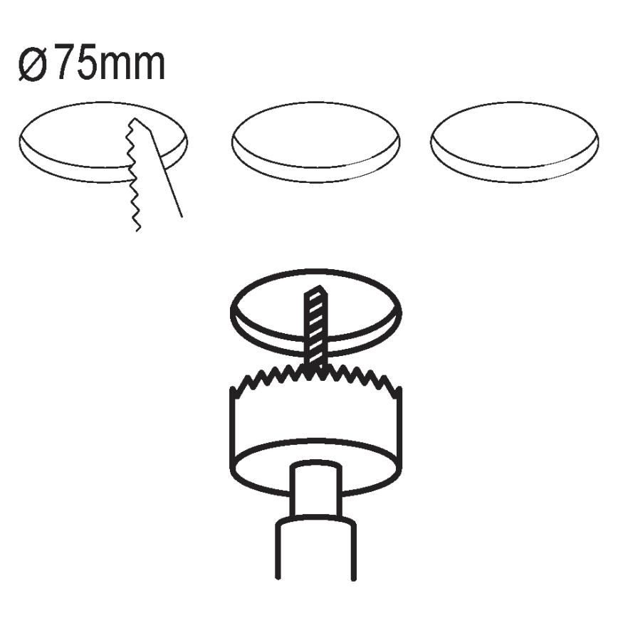 Eglo - SET 3x LED ugradnih plafonskih svetiljki FUEVA 5 LED/2,7W/230V prečnik 8,6 cm
