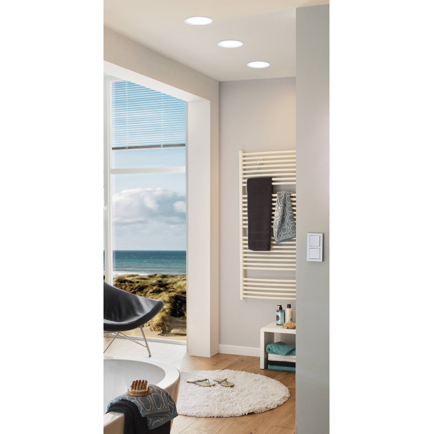 Eglo - LED ugradno svetlo za kupatilo 10,5W/230V IP44, prečnik 16,6 cm