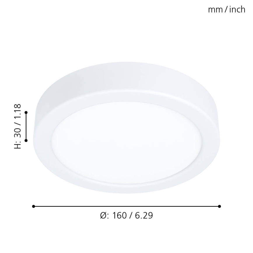 Eglo - LED plafonska svetiljka LED/10,5W/230V prečnik 16 cm