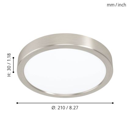 Eglo - LED plafonsko svetlo LED/16,5W/230V prečnik 21 cm