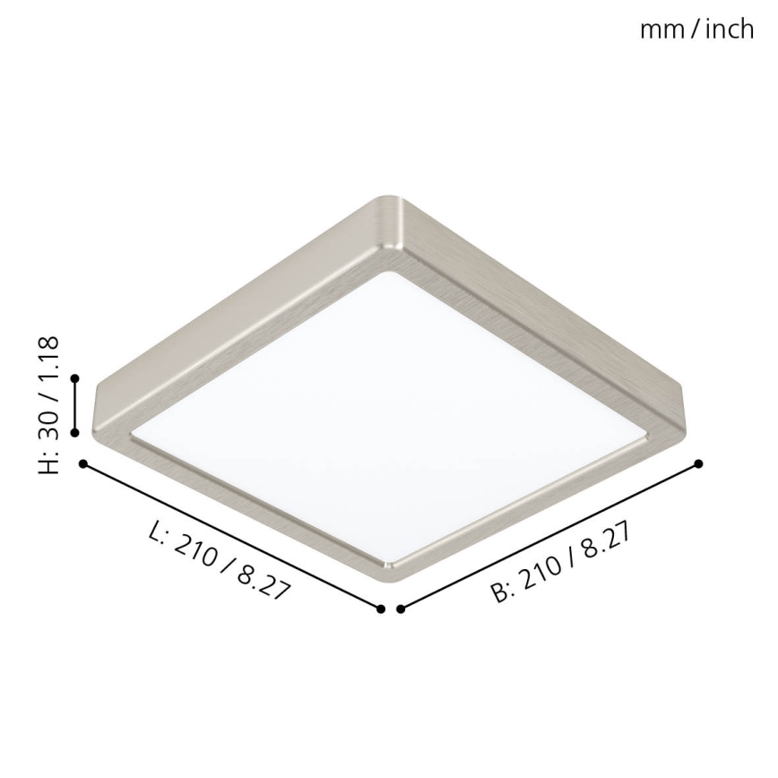 Eglo - LED plafonsko svetlo LED/16,5W/230V 21x21 cm