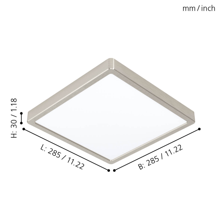Eglo - LED Plafonsko svetlo LED/20W/230V 28,5x28,5 cm