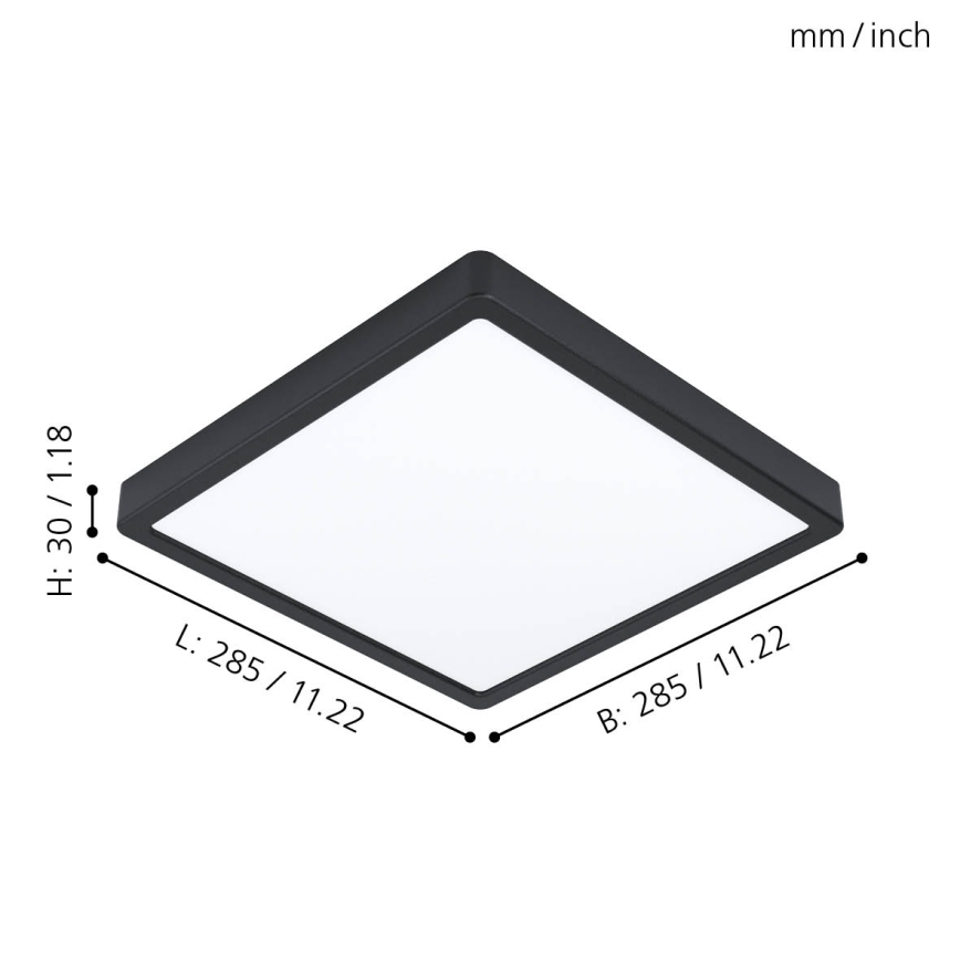 Eglo - LED stropno svetlo LED/20W/230V 28,5x28,5 cm