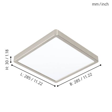 Eglo - LED plafonsko svetlo LED/20W/230V 28,5x28,5 cm